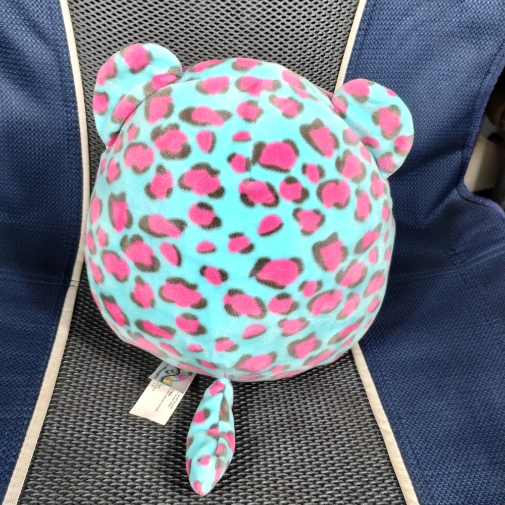 Squishmallow Leopard/Cheetah Plush Chelsea Heat Stuffed Animal 8" Blue & Pink - Picture 3 of 13